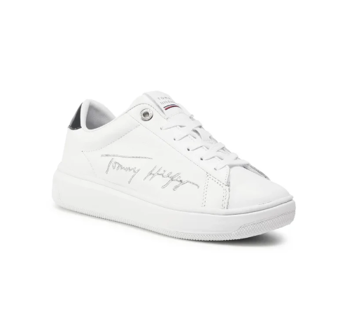 Elegante Ledersneaker mit Cupsohle